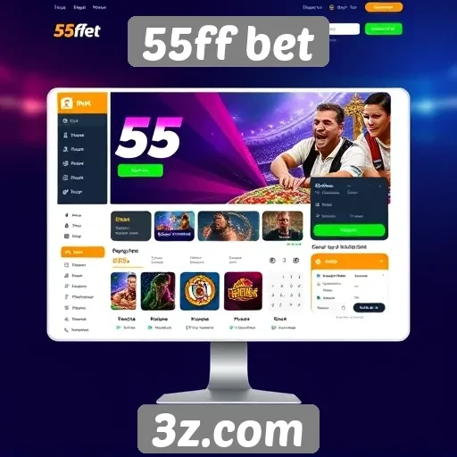 Interface e usabilidade do site 55ff bet